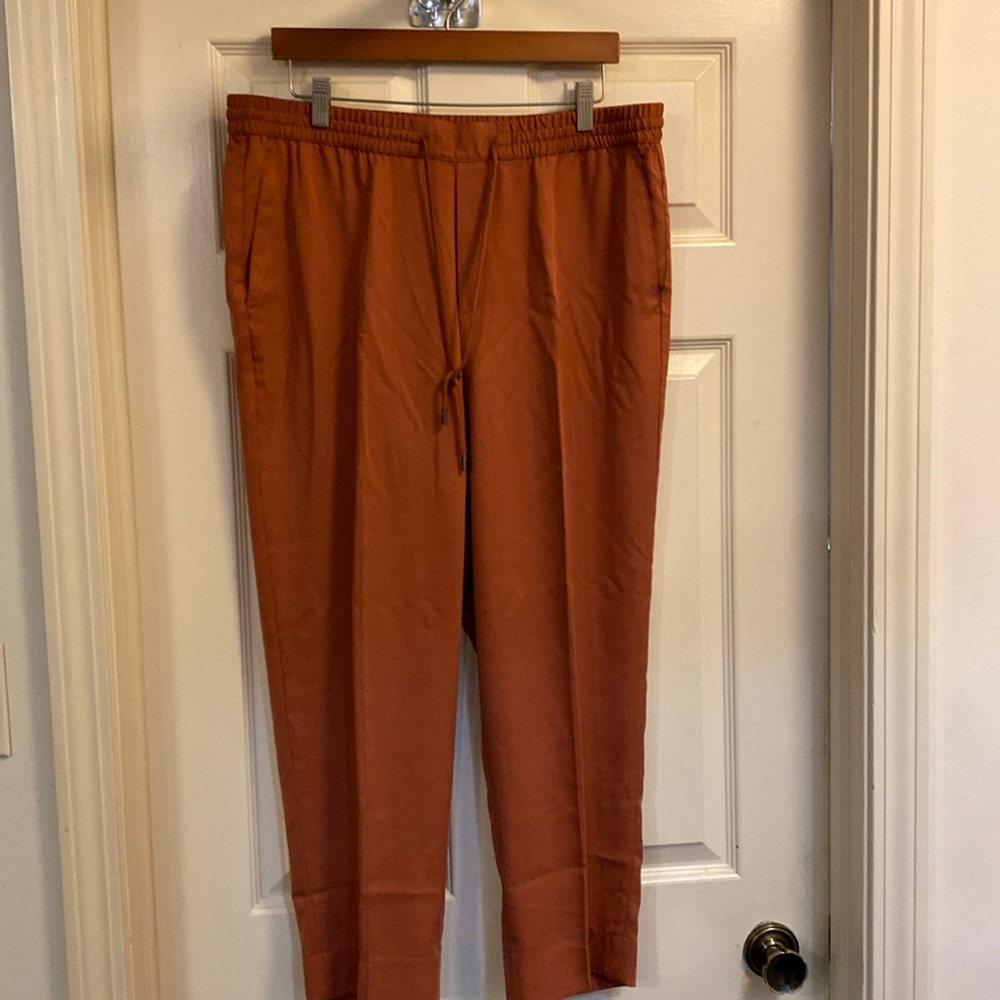Banana Republic brick color track pants size Large